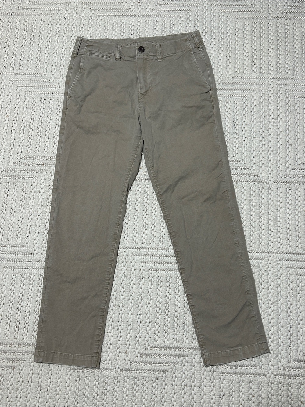 American Eagle Outfitters Men's Straight Chinos - Olive Taupe